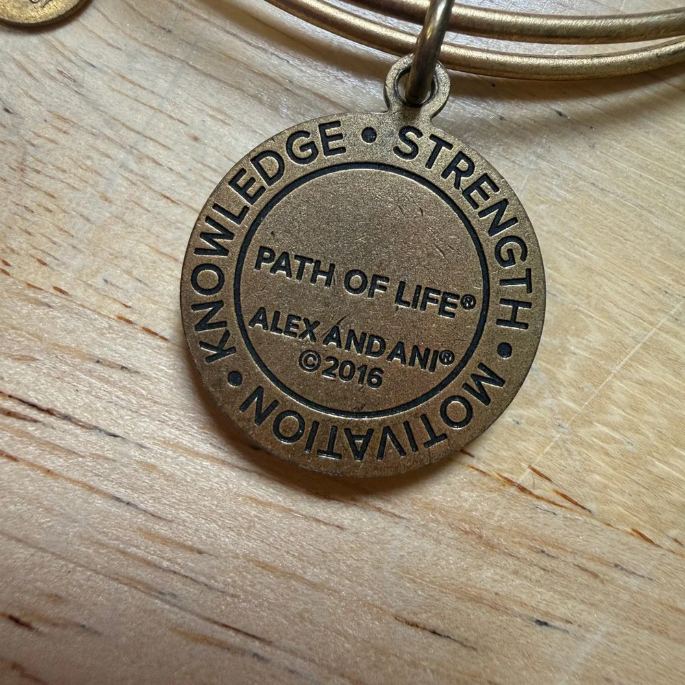 Boho Spiritual Path of Life Expandable Bangle Alex and Ani Rafaelian‎ Gold